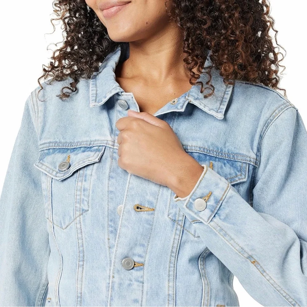 Denim Jacket - Women's Classic Jean Jacket size L - Picture 3 of 8